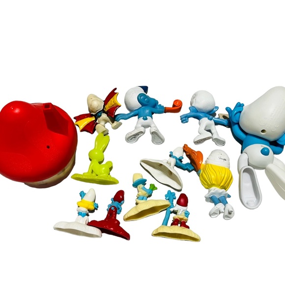 The Smurfs Toy Lot McDonald’s BK Schleich 12 Pieces - Picture 2 of 7